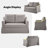 51'' Modern Country-style Slipcovered Loveseat Sofa-1131675699
