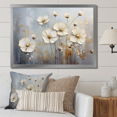 " Elegant Beige Buttercups Meadow IV "