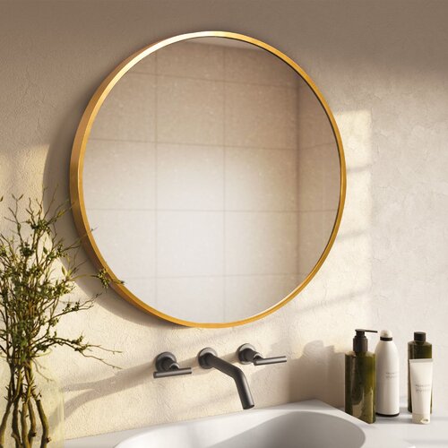 Willa Arlo Interiors Menahan Metal Flat Mirror & Reviews | Wayfair