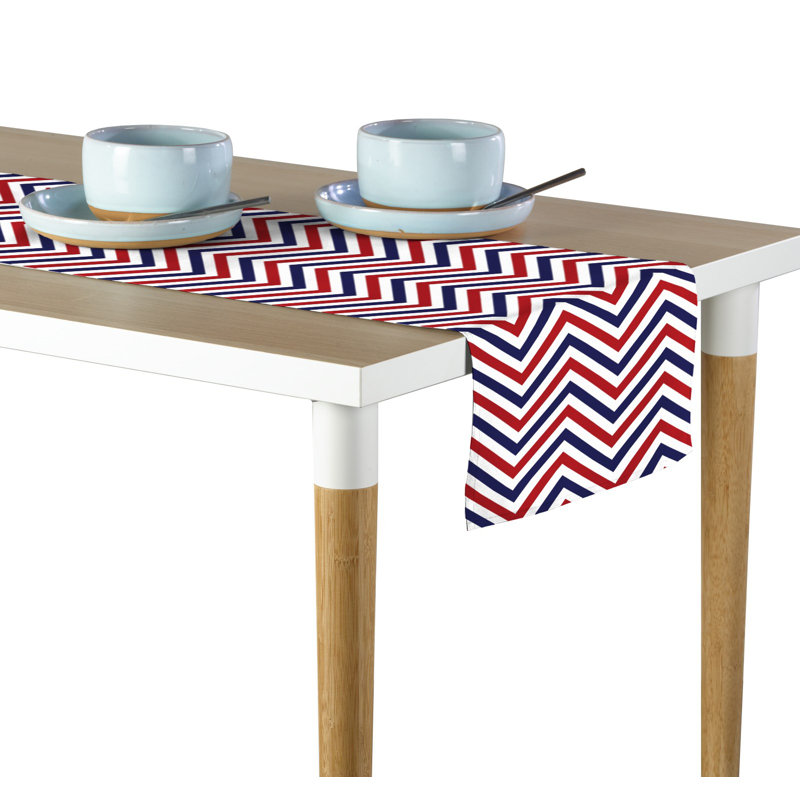 Mccollough Chevron Milliken Signature Table Runner, 72" L x 12" W