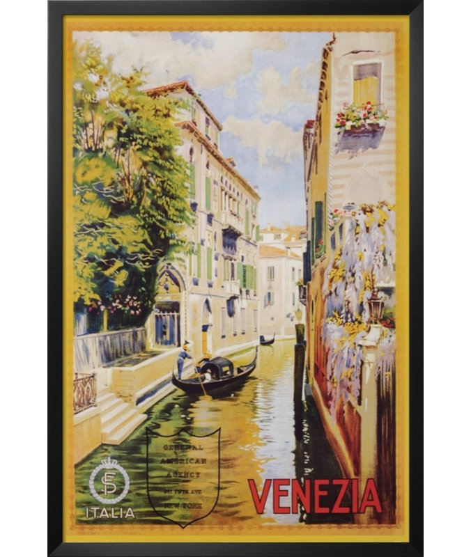 « venezia », impression encadrée, H 36 po x l 24 po x P 1 po