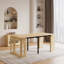Table de salle à manger extensible moderne en bois naturel 71 po avec buffet intégré, 2-4 places