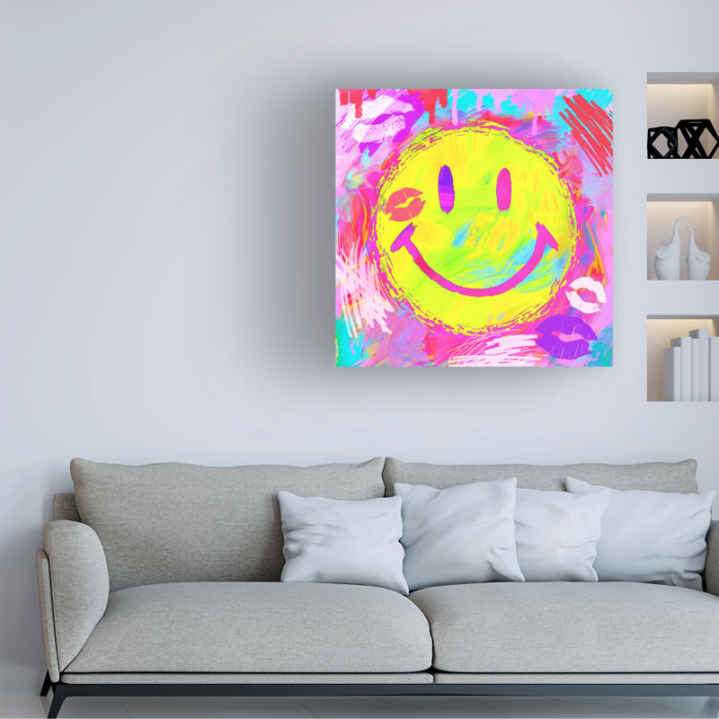 Art sur toile Jess Stempel Smiley 12, H 14 po x l 14 po