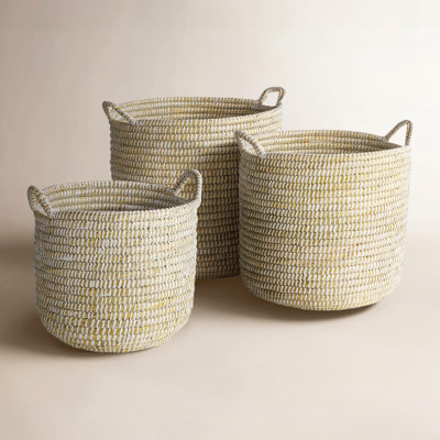Vira Handmade Seagrass Storage Bin Set
