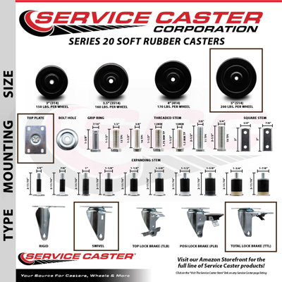 Soft Rubber Casters