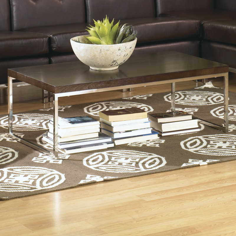 Table basse Agadir, Chrome / espresso