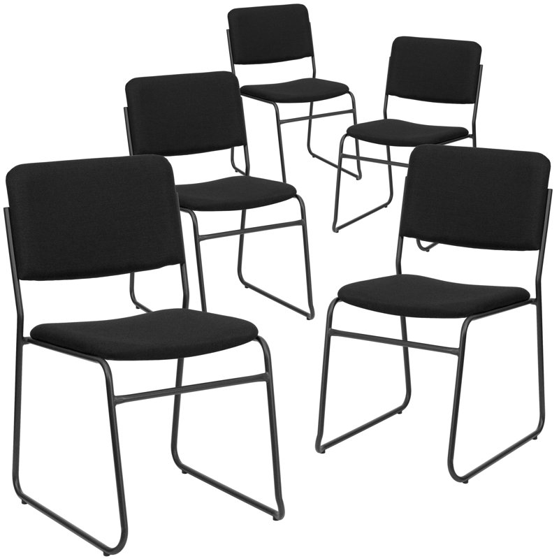 Chaise empilable haute densité Oliverson, Noir