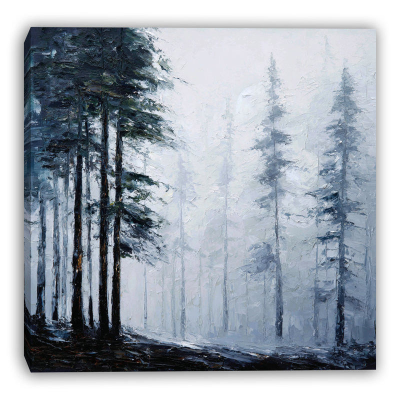 Art mural sur toile Misty Woodland Path, H 30 po x l 30 po