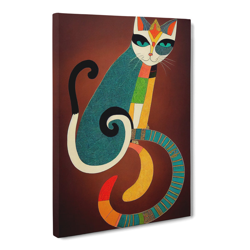 CAN-V0523-397X Cat Indian - Wrapped Canvas Print, 50cm H x 35cm W x 3cm D