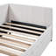 Lit de jour rembourré avec base de canapé-lit sans sommier, tissu en lin-991814918-991814913