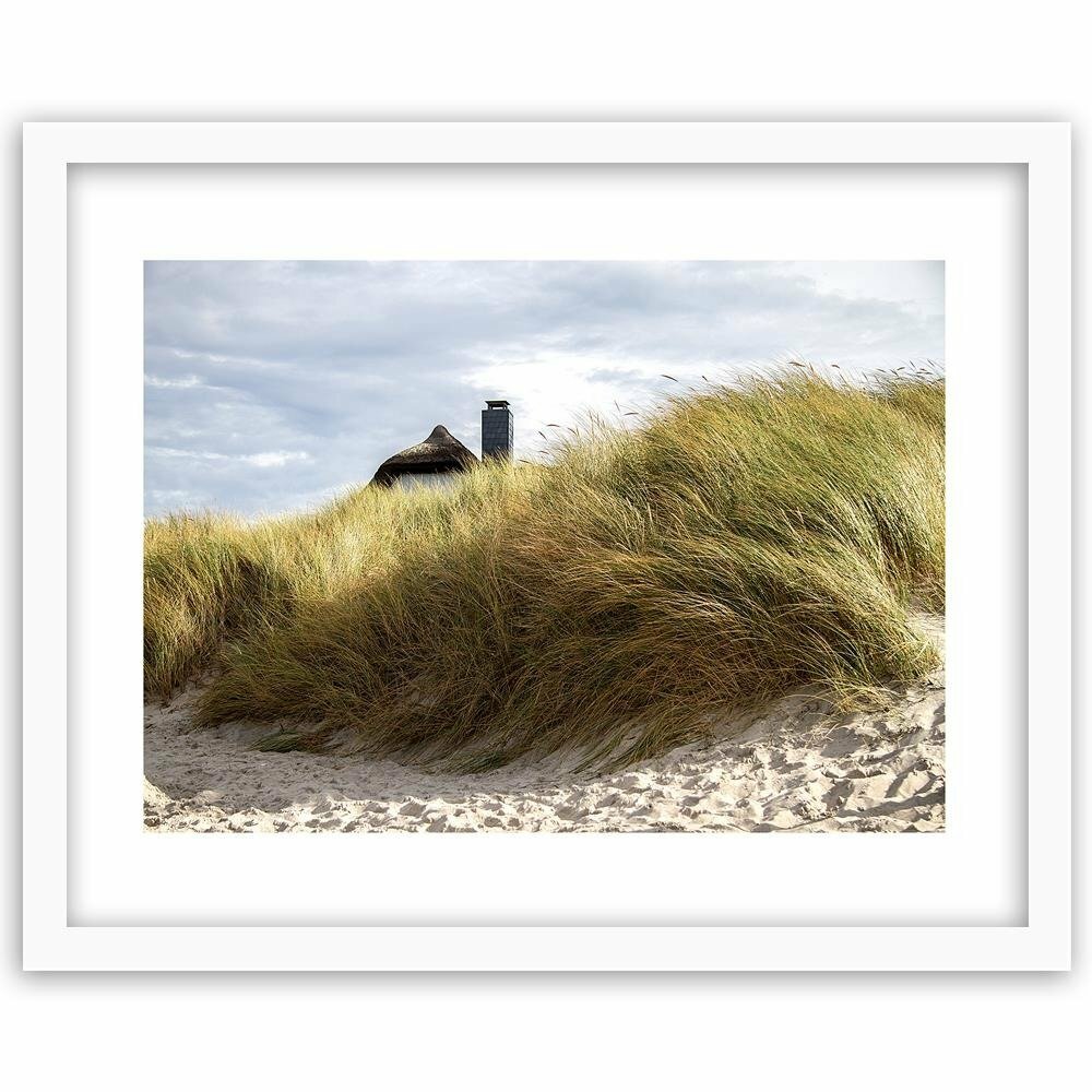 Gerahmter Fotodruck Sanddünen am Strand