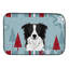 Tapis de séchage collie de bordure de noël winter
