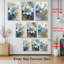 3 pièces d'art floral sur toile blanche et feuille d'or-1277883279