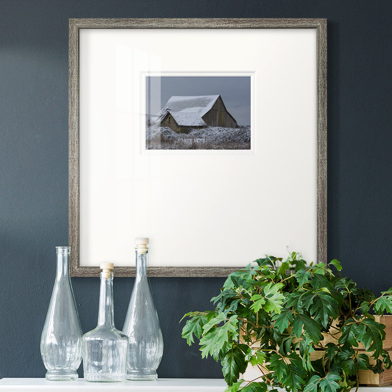 Winter Barn - impression d'un seul cadre photo, H 17 po x l 17 po x P 1,25 po