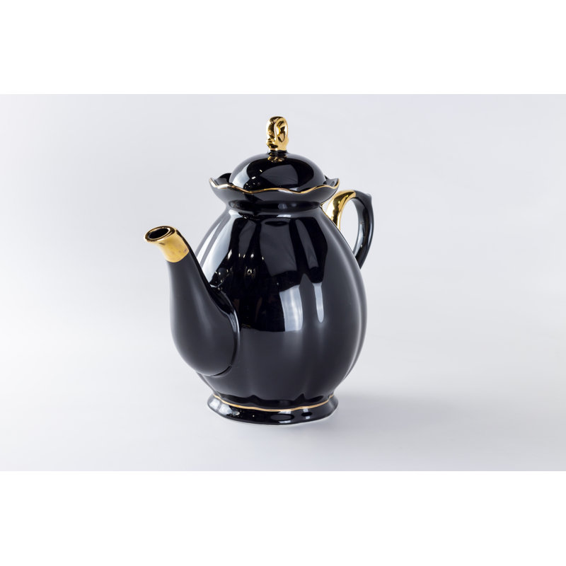 Pétoncle 39 oz. Théière en porcelaine, null
