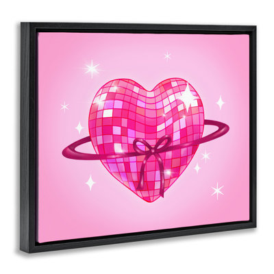 Disco Heart Planet Rings Floating Frame, design by Stephanie Sanchez
