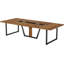 Grande table de conférence, table de réunion de bureau moderne avec pieds en métal