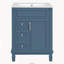 Meuble-lavabo 24 po avec lavabo en céramique, petite armoire de salle de bain moderne, 2 tiroirs et tablette réglable
