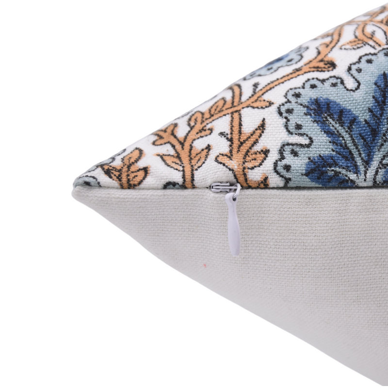 Floral Cotton Outdoor Pillow Cover, Square, 20" x 20"