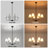 Velora 6-light Metal Chandelier With White Linen Shades-641858615