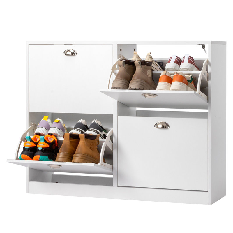 Armoire à chaussures avec 4 tiroirs rabattables