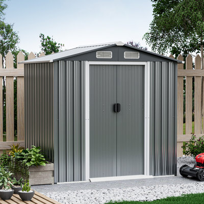 6 x 4 FT  Galvanized Steel Storage Shed