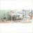 Twin Size Pine Wood Low Loft Bed with Convertible Ladder - No Box Spring Required, White for Second Bedroom