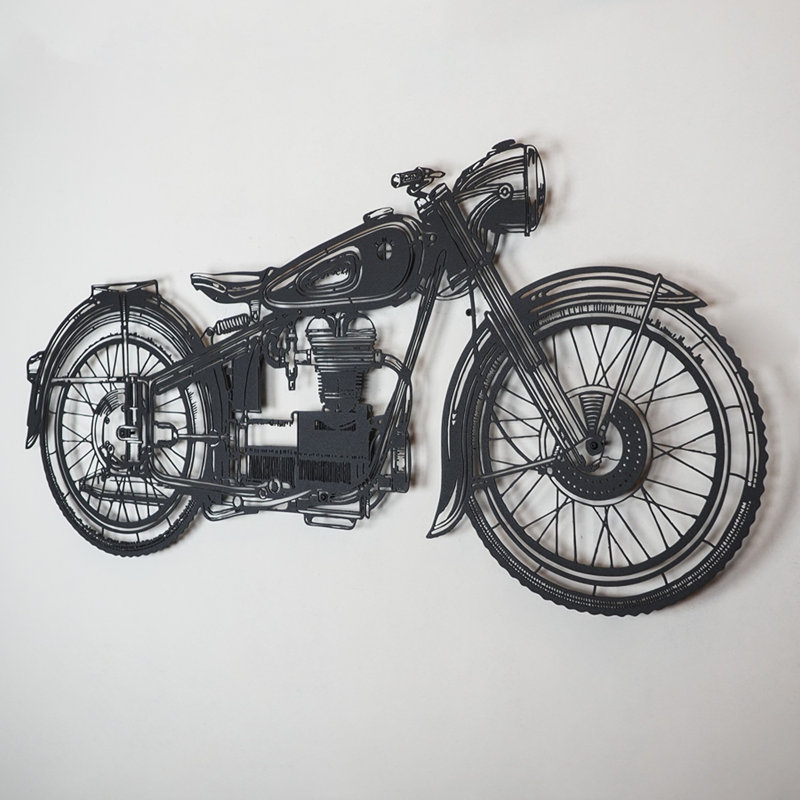 Metal Motorcycle Wall Decor