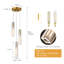 Luminaire suspendu grappe moderne en or 3 lumières