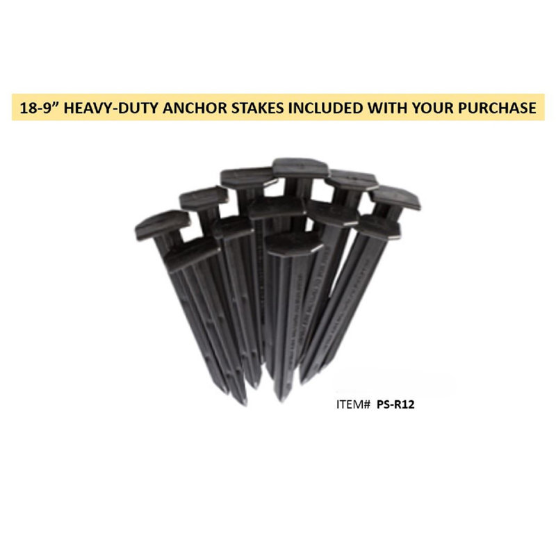 Black Recycled Plastic No-Dig Garden Edging with Stakes