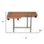 Banc de douche 30 po mural brun en teck rectangulaire avec pieds