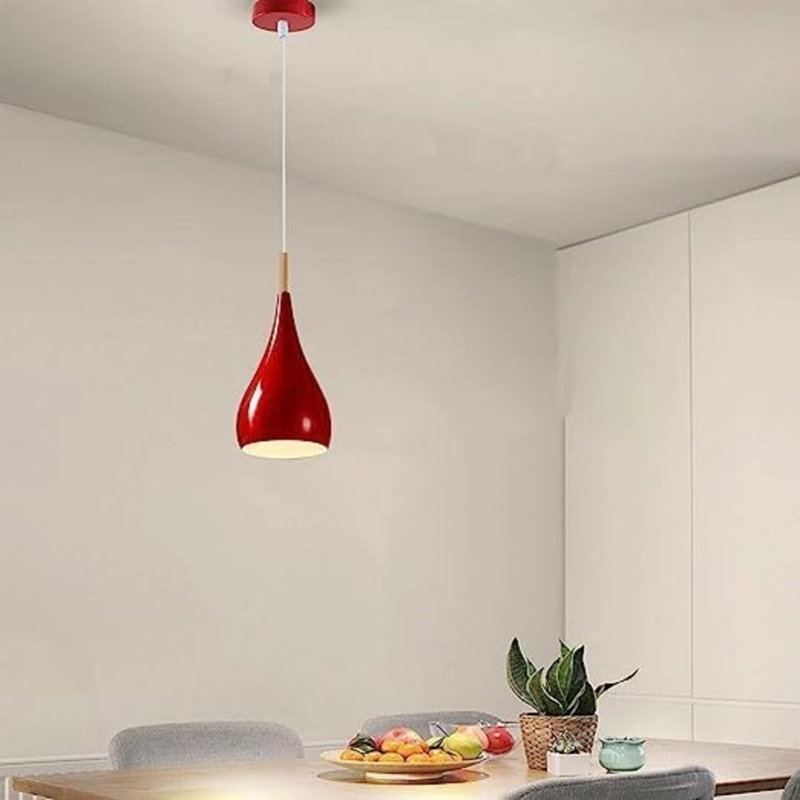 Davarous 1 - Light Teardrop Pendant, Red