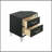 2 Drawers Modern Nightstand Bedside Table, Black