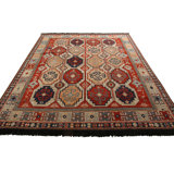 Rug & Kilim’S Tribal Rug In Red And Pink All Over Geometric Pattern