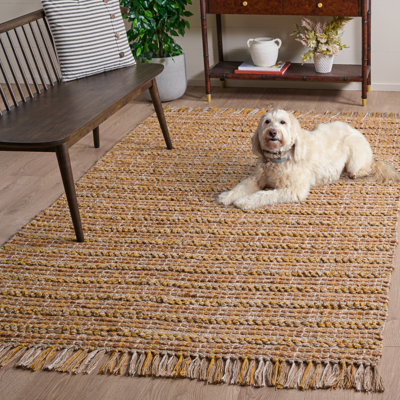 Tapis géométrique en jute et en coton tissé à la main Cape Cod 871