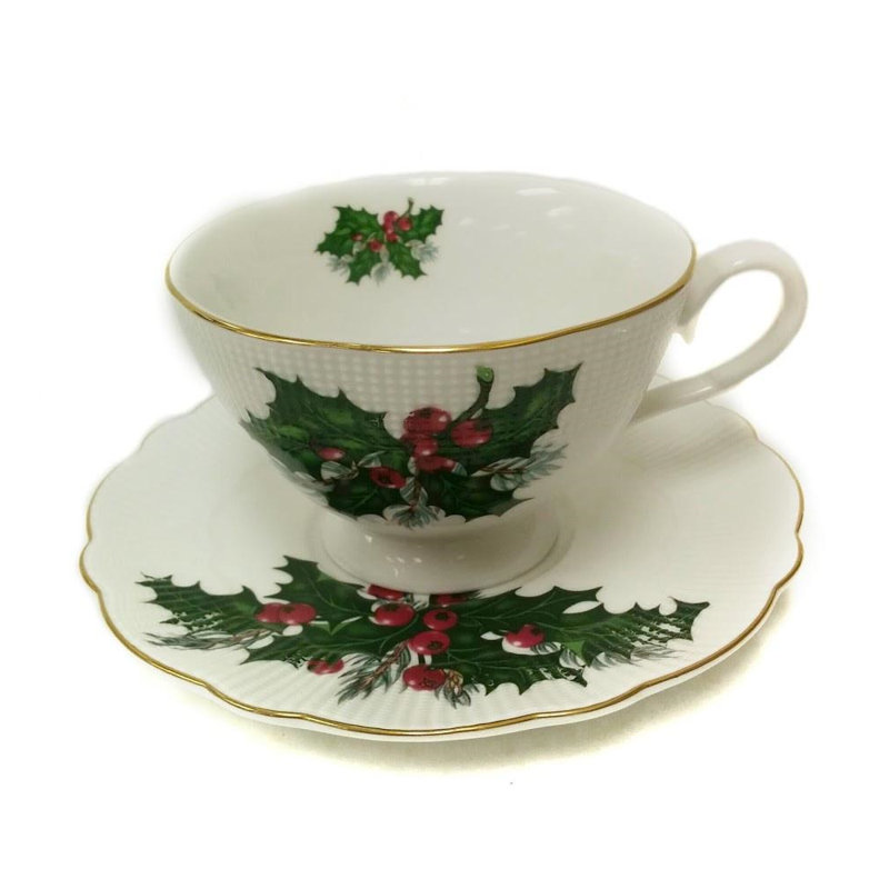 Ensemble de tasse à café et soucoupes 6 pièces holly Augie