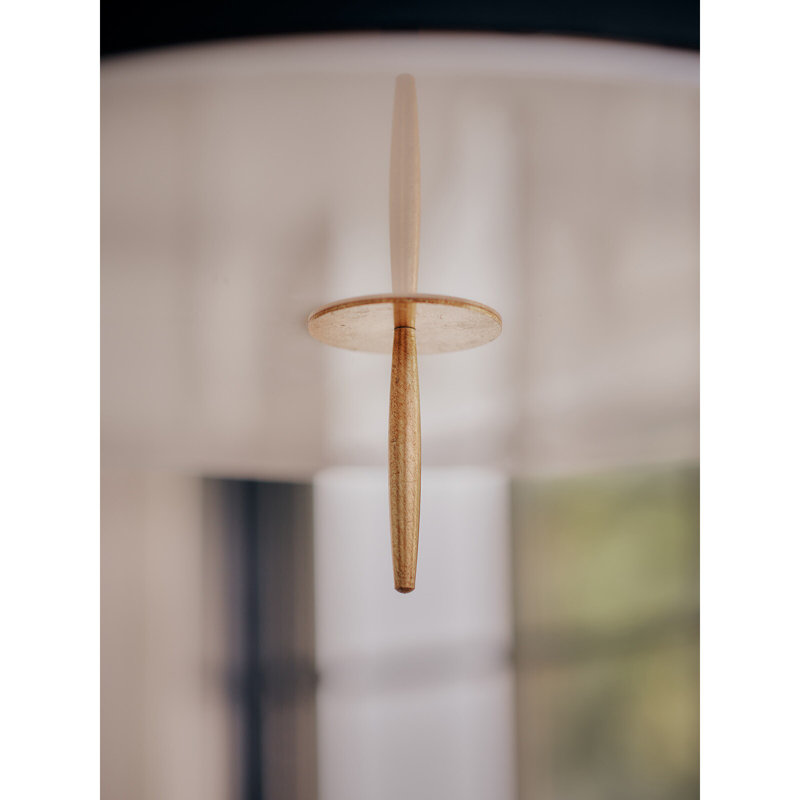 Clove Pendant Large (Black Shade), 14.5" H x 16" W x 16" D, 2 Lights