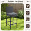 Ensemble de 4 tabourets de bar en rotin, tabourets de bar sans accoudoirs avec coussins pour patio, tabourets de bar d'extérieur toutes saisons pour piscine, pelouse, abri de jardin, cour arrière, Y-747810368-747810431