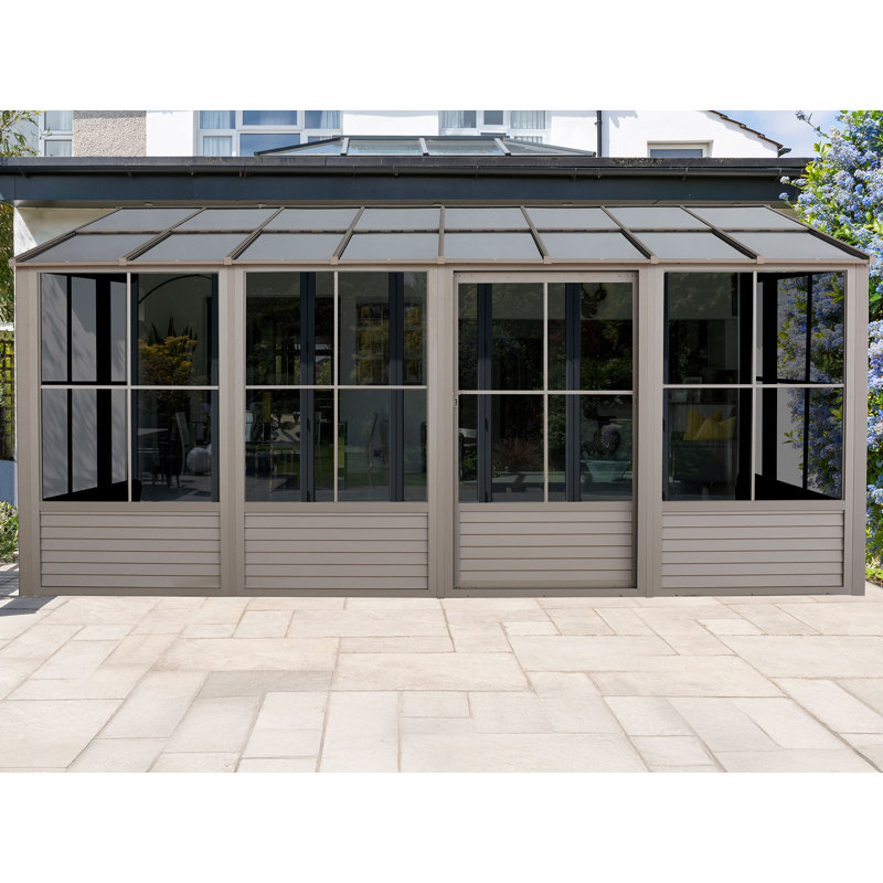 Gazebo Penguin Florence Solarium Mural 10 Pi x 16 Pi Toit De Polycarbonate En Sable, Brun, de l 16 pi x P 10 po