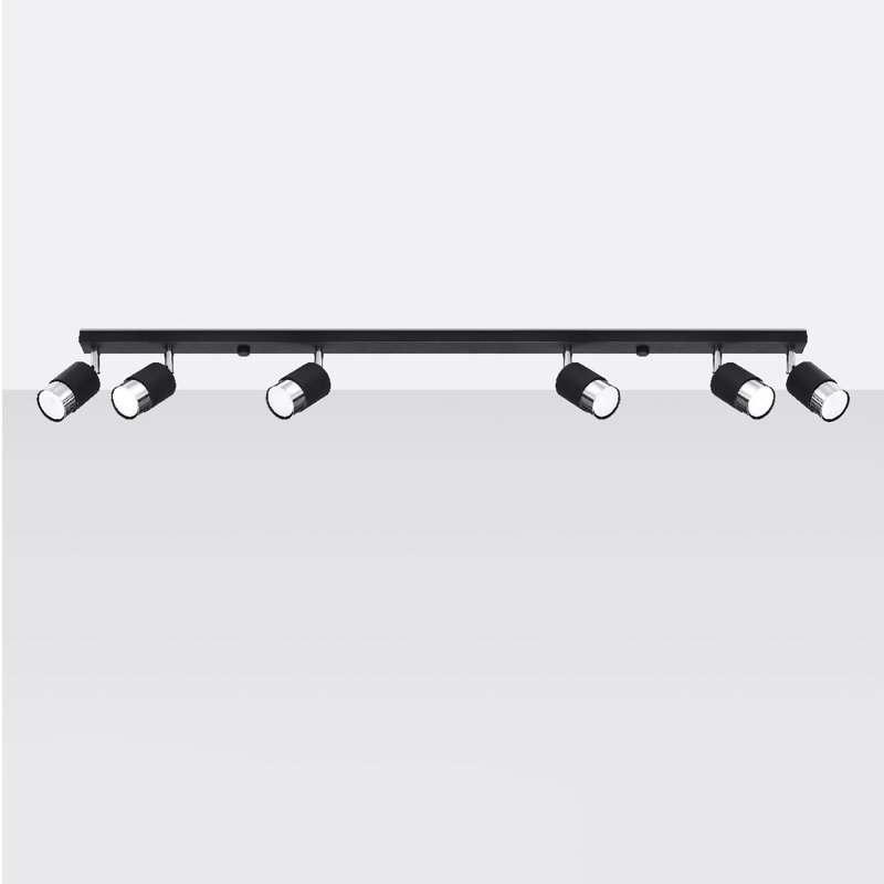 Flush Mount, Czarny/Chrome