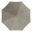 Parasol de patio gris 11 pi avec manivelle nervurée en aluminium en oléfine de granit-1333245263