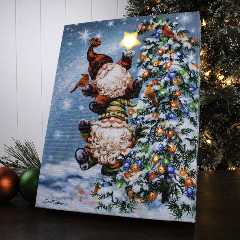 Toile Holly Jolly Gnomes