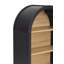 Bibliothèque arquée à 4 niveaux, bibliothèque arquée de 43 po de hauteur avec tablettes de rangement