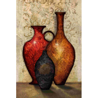 " Ornamental Pots 3 " Painting Print