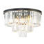 Lustre moderne en cristal noir 6 lumières Lizette-87951567