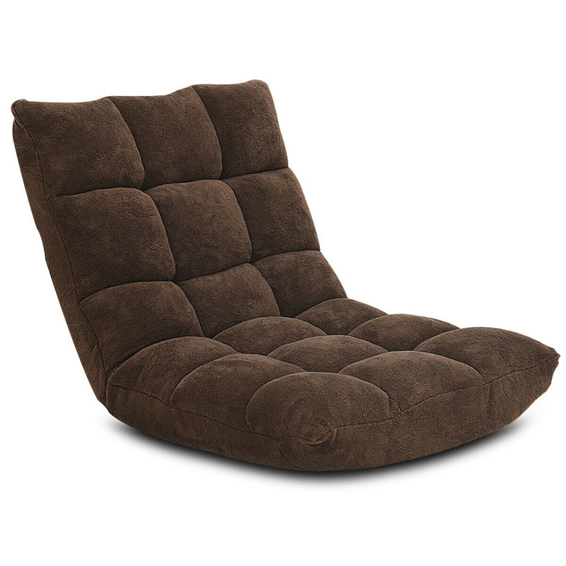 Fauteuil de jeu coussiné pour le sol, Rose, H 41,5 po x l 22 po x P 6 po