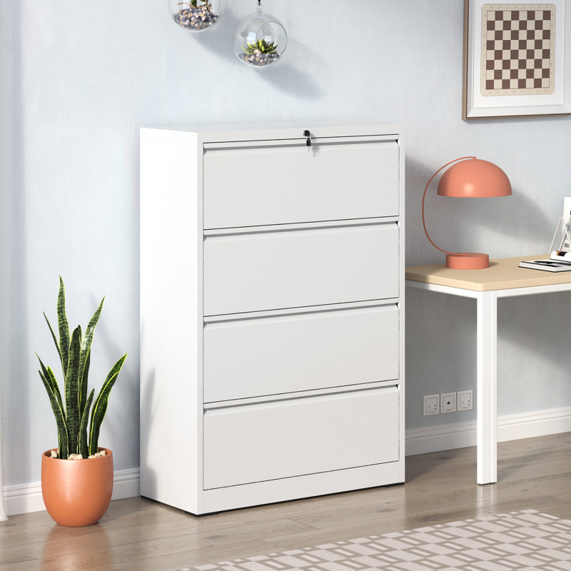 High-Security Metal 4 Filing Cabinet For Office, Accommodates Legal/A4/F4 Size, Prevents Unauthorized Access Modern Locking File Cabinet, Build, Holds Size Files, Enhances Workspace