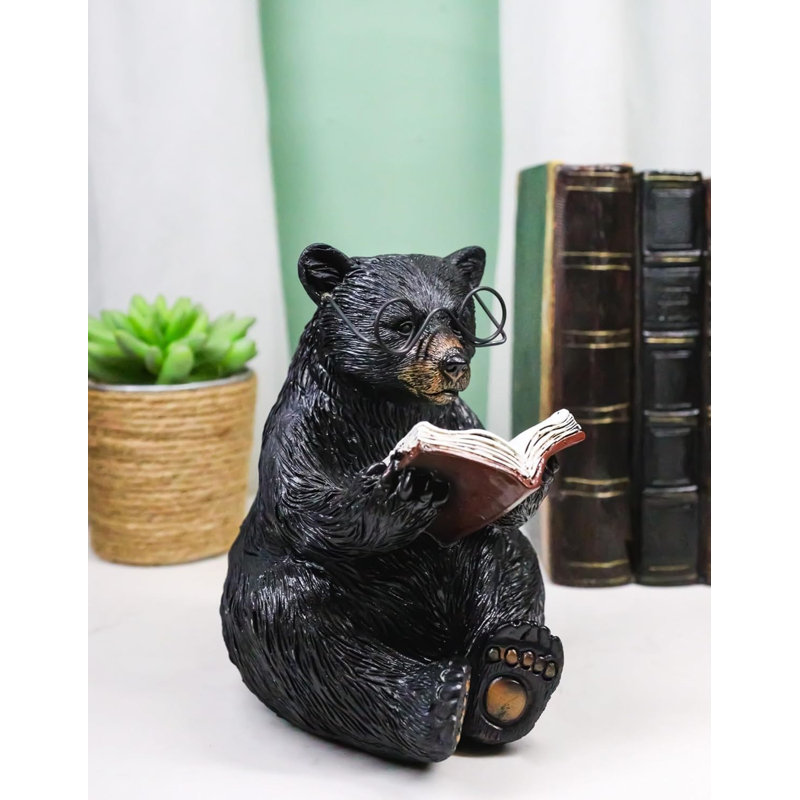 Figurine livre de lecture rustique forêt