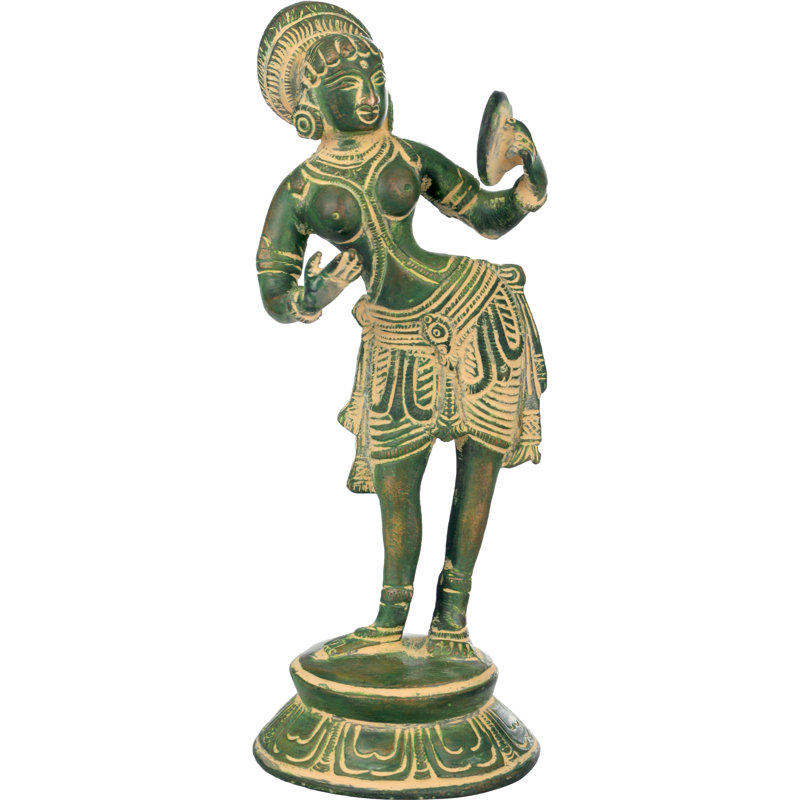 Statue miroir, Vert / doré