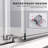 UKD01 46 to 49 in. x 76 in. H Frameless Double Sliding Shower Door with 3/8 in. (10mm) Clear Glass -120280487-122741021